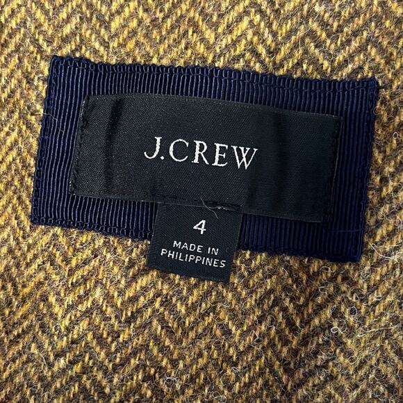 J.Crew Bristol Double Breasted Wool Herringbone Blazer Jacket Brown Size 4 - Picture 5 of 11